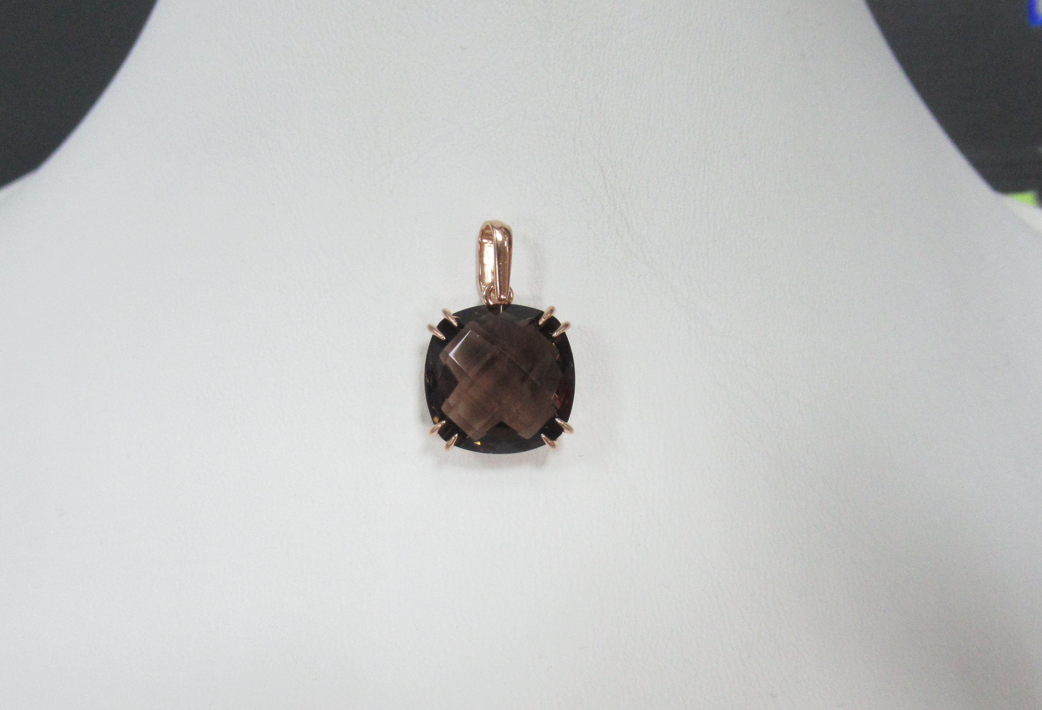 Серебряная подвеска с раухтопазом